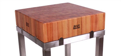 Cucina Laforza Prep Table with Butcher Block Top, Included