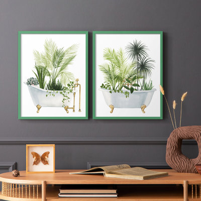 Plant Bath I-Premium Framed Print -Ready to Hang - No Nails Required - No Nails Required