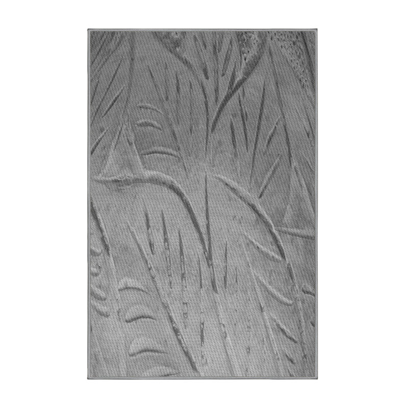 Tapis floral gris, Rectangle 5 pi x 7 pi
