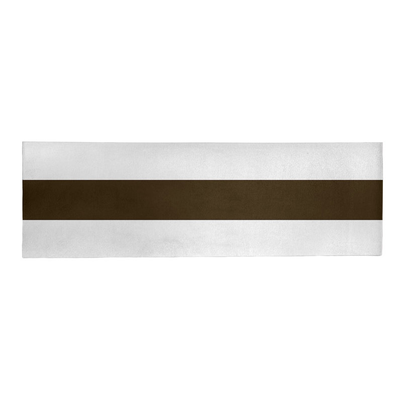 Tapis de zone en poly à rayures de football de cleveland, Tapis de couloir 2 pi 6 po x 8 pi