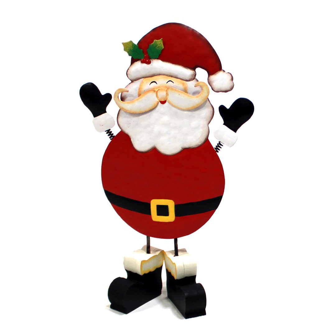 13" Metal Christmas Santa Standing Figurine The Holiday Aisle®