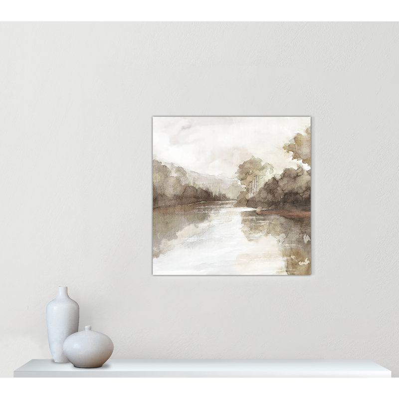 «Fall Nature Print» par Eva Watts, Sans cadre, l 36 po x H 36 po, Wrapped Canvas