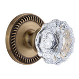 Grandeur Newport Rosette Passage with Fontainebleau Crystal Door Knob