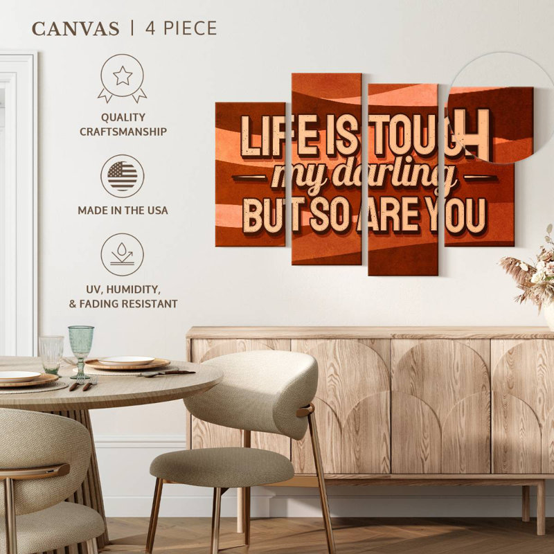 Tergel Life Is Tough Typography, 27" H x 43" W