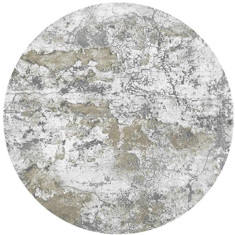 Abstract Indoor Rug, Round 7'10"