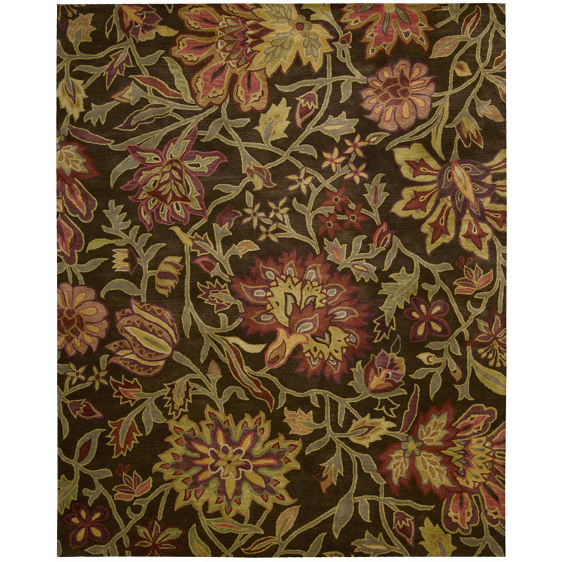 Morgan Wool Floral Indoor Rug, Rectangle 3'9" x 5'9"