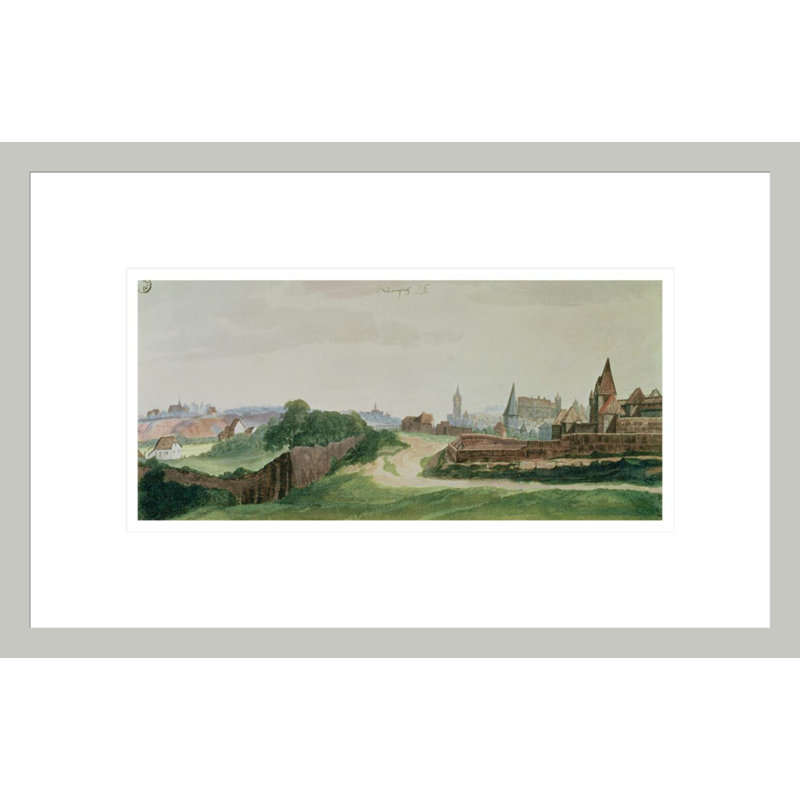 «View of Nurberg» par Albrecht Dürer, impression giclée sur cadre, H 10,8 po x l 16,75 po