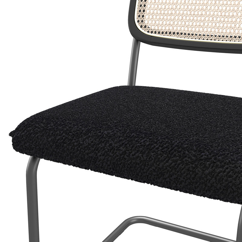 Chaise de travail en velours Annariitta