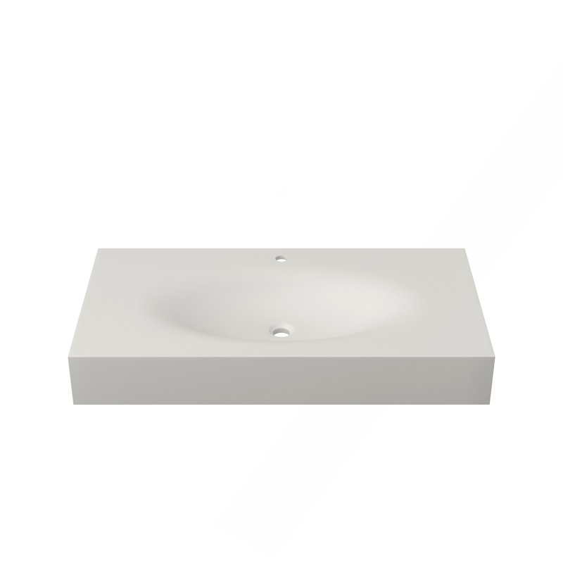 Basin 42" Solid surface , Matte White Color