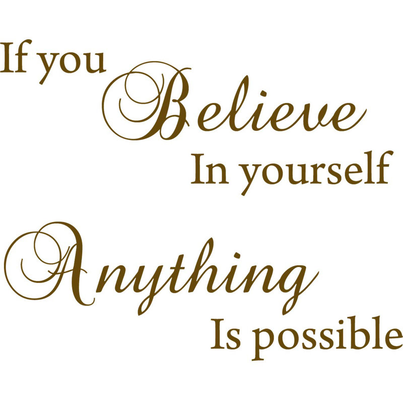 Text & Numbers Wall Decal, 16" H x 22" W, Gold