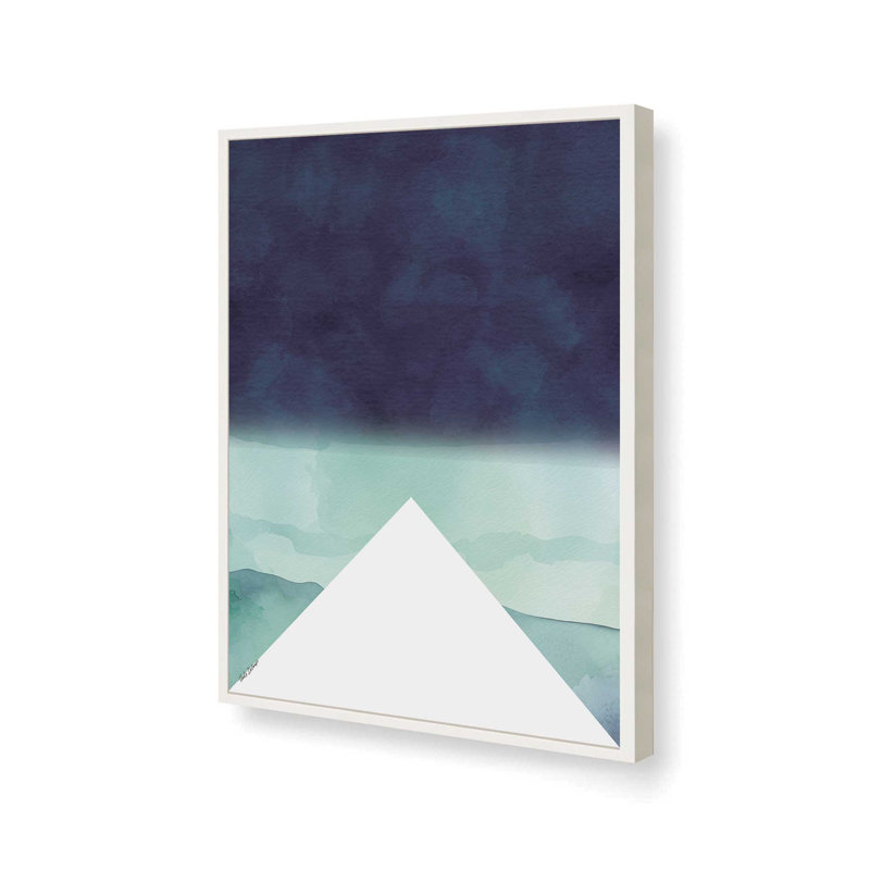 «Nautical Flag II» par Nicole DeCamp, reproduction d'art, L 36 x H 48, Impression encadrée, Blanc