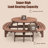 12 - Person Outdoor Round Picnic Table, Solid Wood Patio Dining Set, Stable Structure, DIY With Umbrella Hole