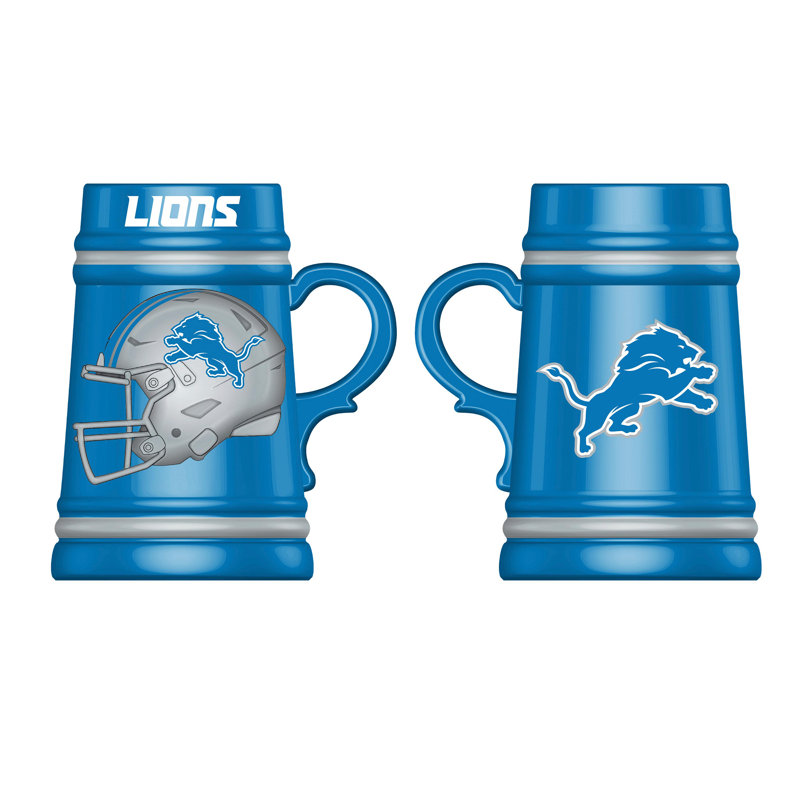 Detroit Lions Ceramic Stein Cup, 24oz