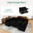 Rundey U-shaped Sleeper Sectional Corduroy Sofa Bed With Storage Space-119112661