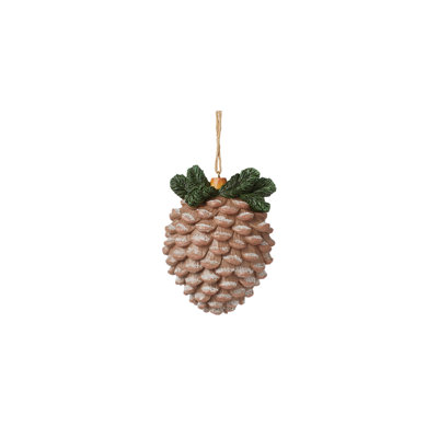 Jim Shore  Highland Glen Pinecone Ornament 4.13in
