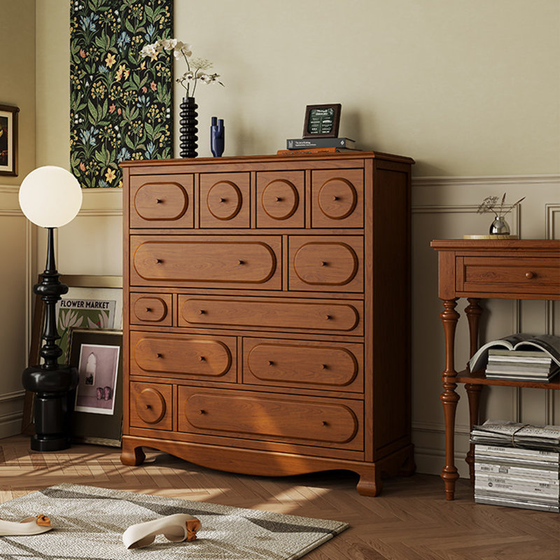 Commode rétro de style américain-français, Brun