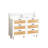 43.31"6-Drawers Rattan Storage Cabinet Rattan Drawer With LED Lights And Power Outlet
