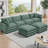 CloudHaven 130.7" U-Shaped Modular Sectional Sofa with 2 Movable Ottomans, 4-Seater Chenille Cloud Couch Set for Living Room, DIY Combination with High-Resiliency Memory Foam-1599235754