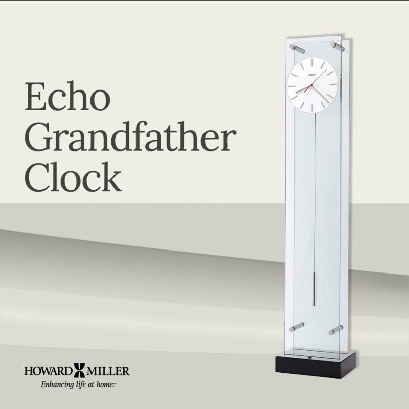 Echo 78'' Glass Floor Clock
