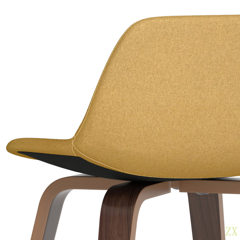 Randolph Bentwood Counter/ Bar Height Stool (Set Of 2), Yellow Seat/ Brown Frame