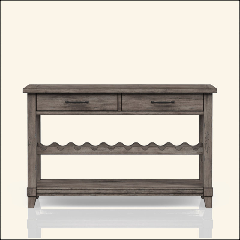 Console avec rangement pour bouteilles de vin et tiroirs de rangement