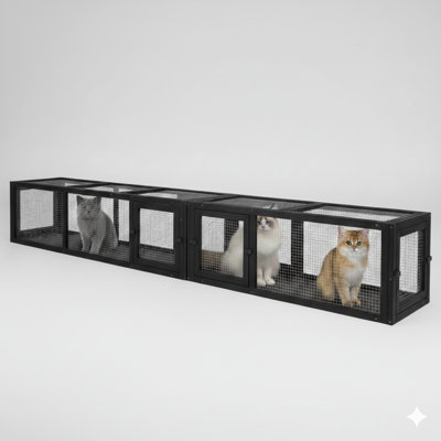 Tunnel de jeu en bois pour chat