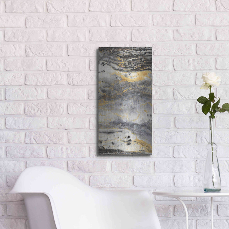 «Granite II» par Anna Hamily - reproduction d'art sur métal sans cadre, H 24 po x l 12 po x P 0,2 po