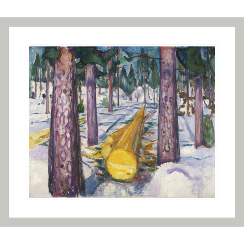 The Yellow Log by Edvard Munch -Framed Giclee Print, 23.5" H x 27.41" W