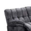 Canapé inclinable manuel Heya, polyester capitonné gris foncé, 92 pouces-130982474