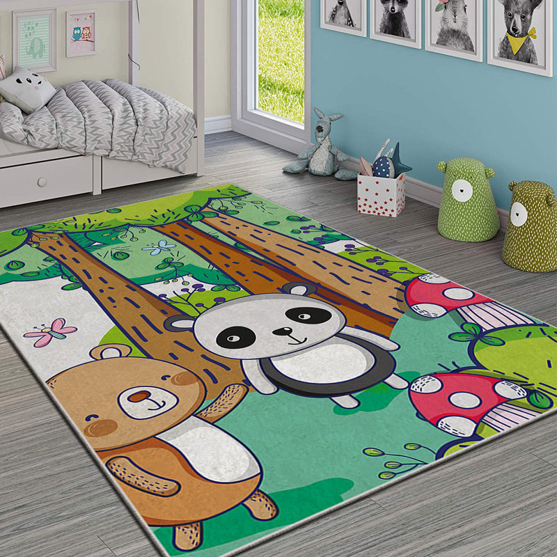 Tapis luxueux (2,6 x 4,6 pieds), 100% polyester, 740 g / m² | Tissu de velours doux, envers en feutre antidérapant, éponge stratifiée pour le confort | Antibactérien, lavable à la machine à 30 ° C | Élégante décoration intérieure