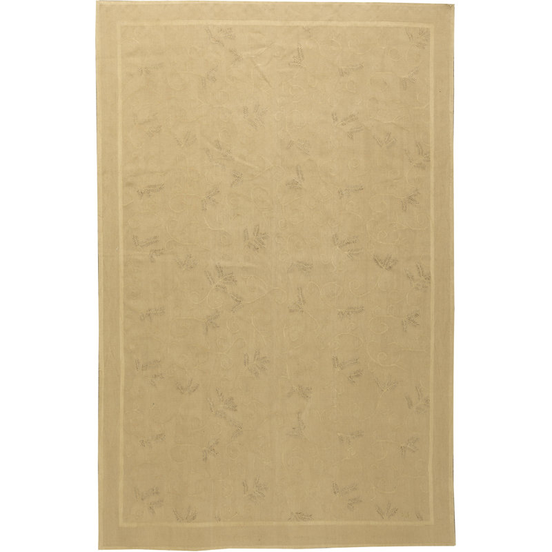 Tapis moderne de style floral 5 pi 10 po x 8 pi 7 po Aubusson par Eric Cohler