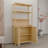 Bathroom Storage Bamboo Cabinet, 64.77 Inch Modern Rustic Home Organizer