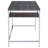 Weathered Grey And Chrome Rectangular Writing Desk(Desk)