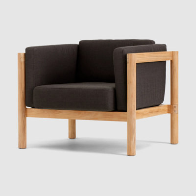 Chaise en teck Haven avec coussins Sunbrella