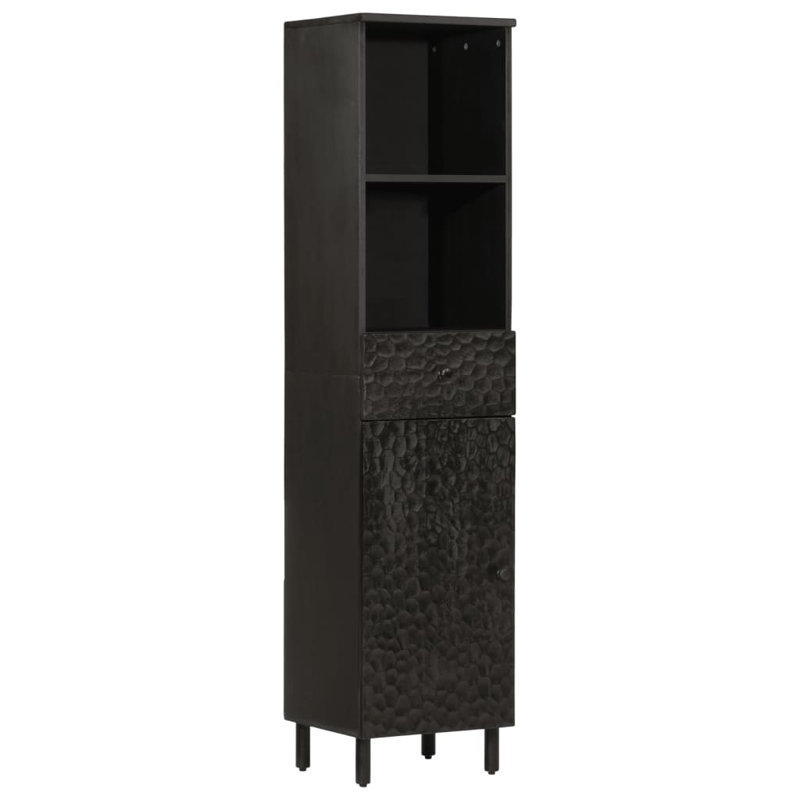 Doursounian Freestanding Linen Cabinet, Black