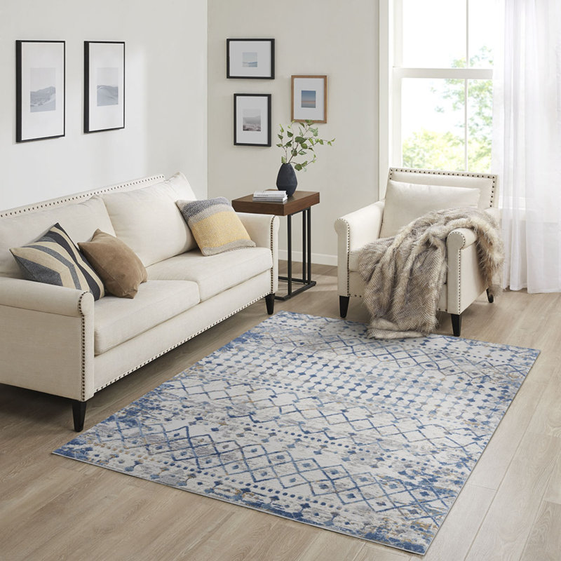 Tapis marocain sophistiqué en polyester de confort pour des espaces de vie vibrants