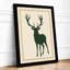 Silhouette Deer Minimalist - Framed Print-1788338326-1788338321