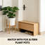 Support à plante réglable en bambou pour pots d'intérieur - Design moderne Mid-Century avec assemblage à brancher, deux options de hauteur et réglage de la largeur de 8 à 12 pouces pour un ajustement sûr