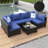 7 -Person Outdoor Metal Patio Sofa Set With Water-Resistant Cushions, Rust-Resistant Frame-1860844530-1860844528
