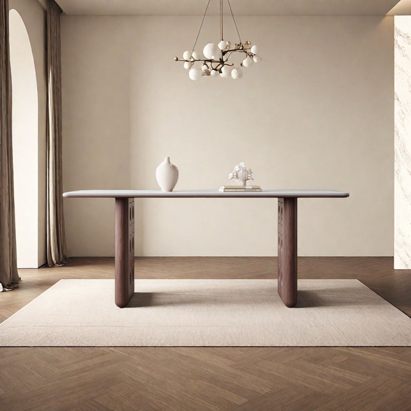 Table de salle à manger moderne, H 29,5 po x L 55,1 po x l 31,5 po