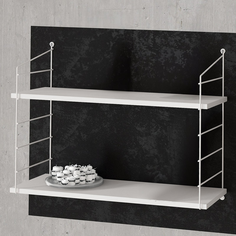 Burnese Modern Wall Shelf, White, 28.3 x 22.8 x 7.9 inches | 100% Melamine Coated Particle Board, Metal Bracket, Thickness: 0.7 inches | Stylish & Functional Design, Perfect for Organizing Home & Office Spaces
