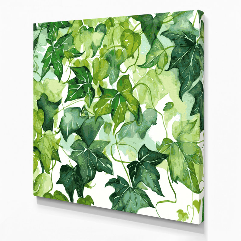 Art mural sur toile Botanical Ivy Green, H 8 po x l 8 po