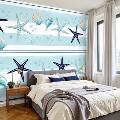 Papier peint adhésif auto-adhésif moderne l 96 po x H 69 po Peel and Stick pour chambre à coucher