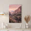" Red Rock Canyon With Pink Flowers And Winding Road " Painting-1938266514
