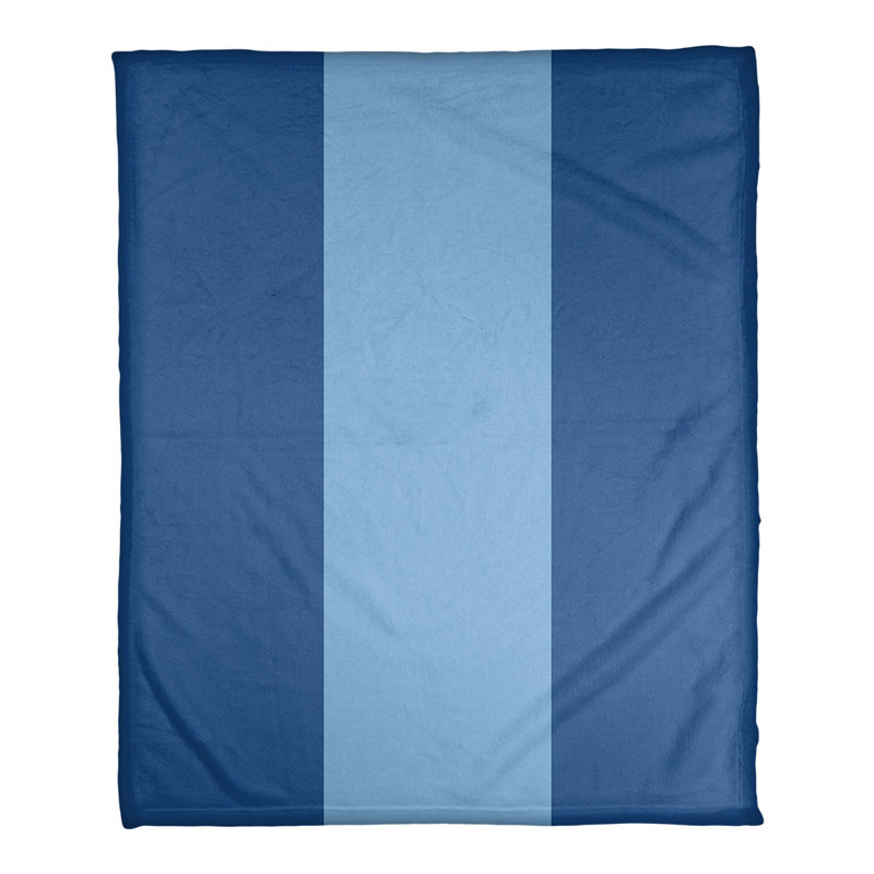 Quilted Throw Blanket, Kansas, 30" W x 40" L, Royal Blue/Powder Blue