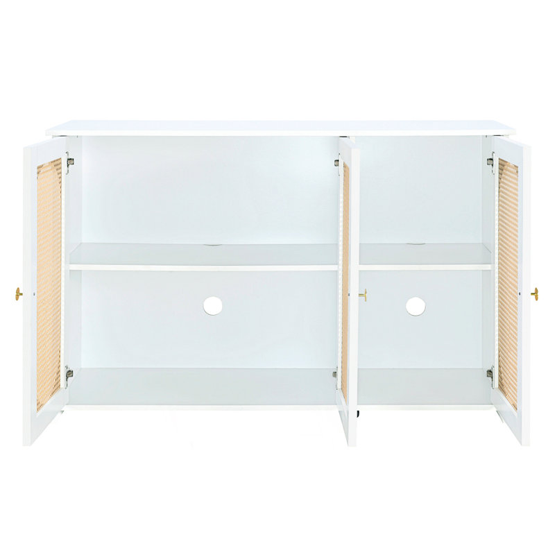 Buffet rétro à 3 portes avec grand espace de rangement et armoire d'appoint