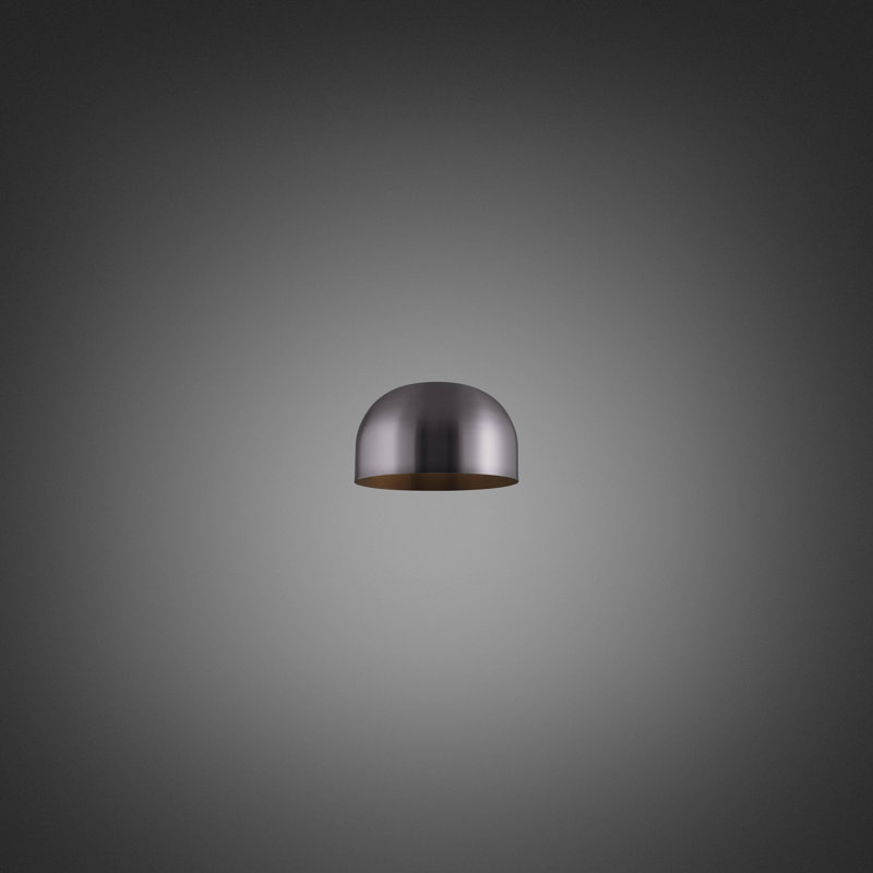 Dome Pendant Shade, 5.91" H x 9.84" W x 9.84" D, Gun Metal