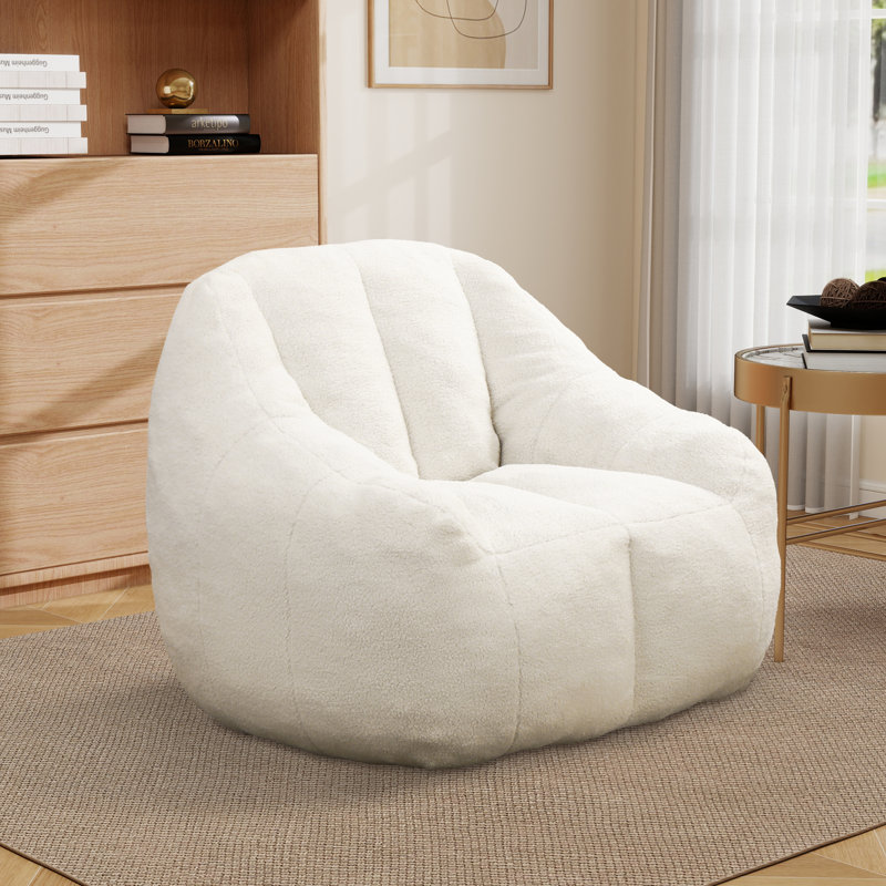 Fauteuil à billes, fauteuil de plancher moderne, Ourson blanc
