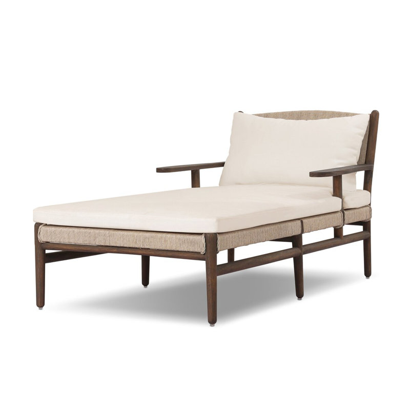Herrin Outdoor Teak Chaise Lounge