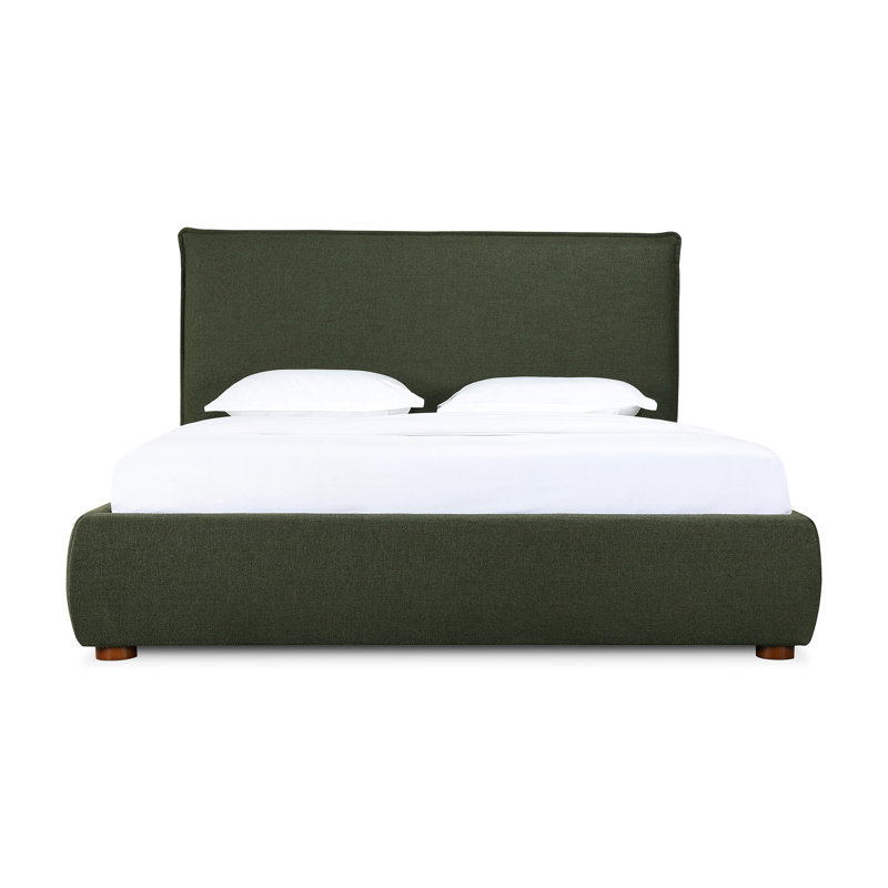 Lit plateforme tapissier Timothy, Très grand, Similicuir gris foncé, 45.5